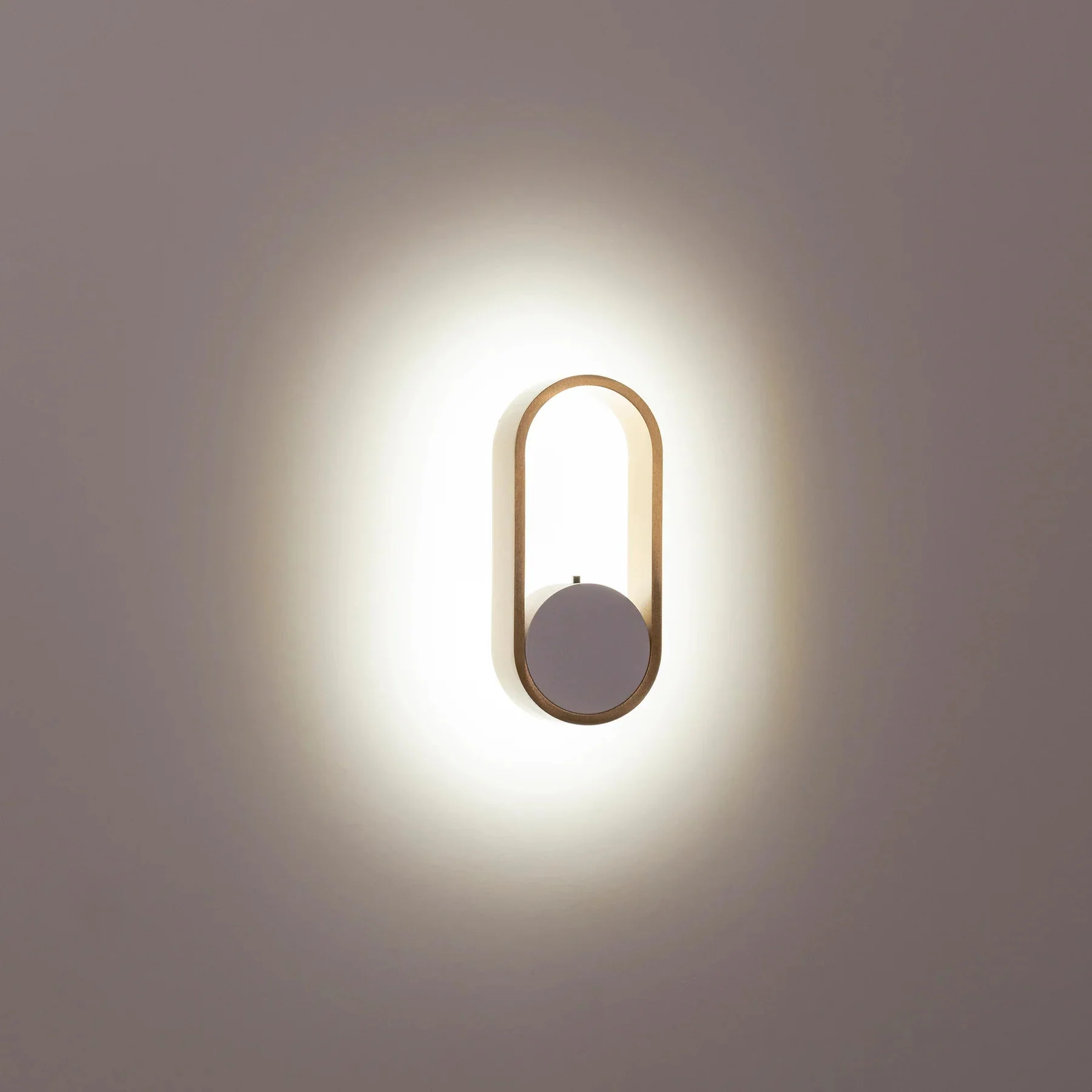 Ovale Indoor LED Wall Light in Black, Black/Brass, White, White/Brass Havit Lighting - HV8080T - Image 26