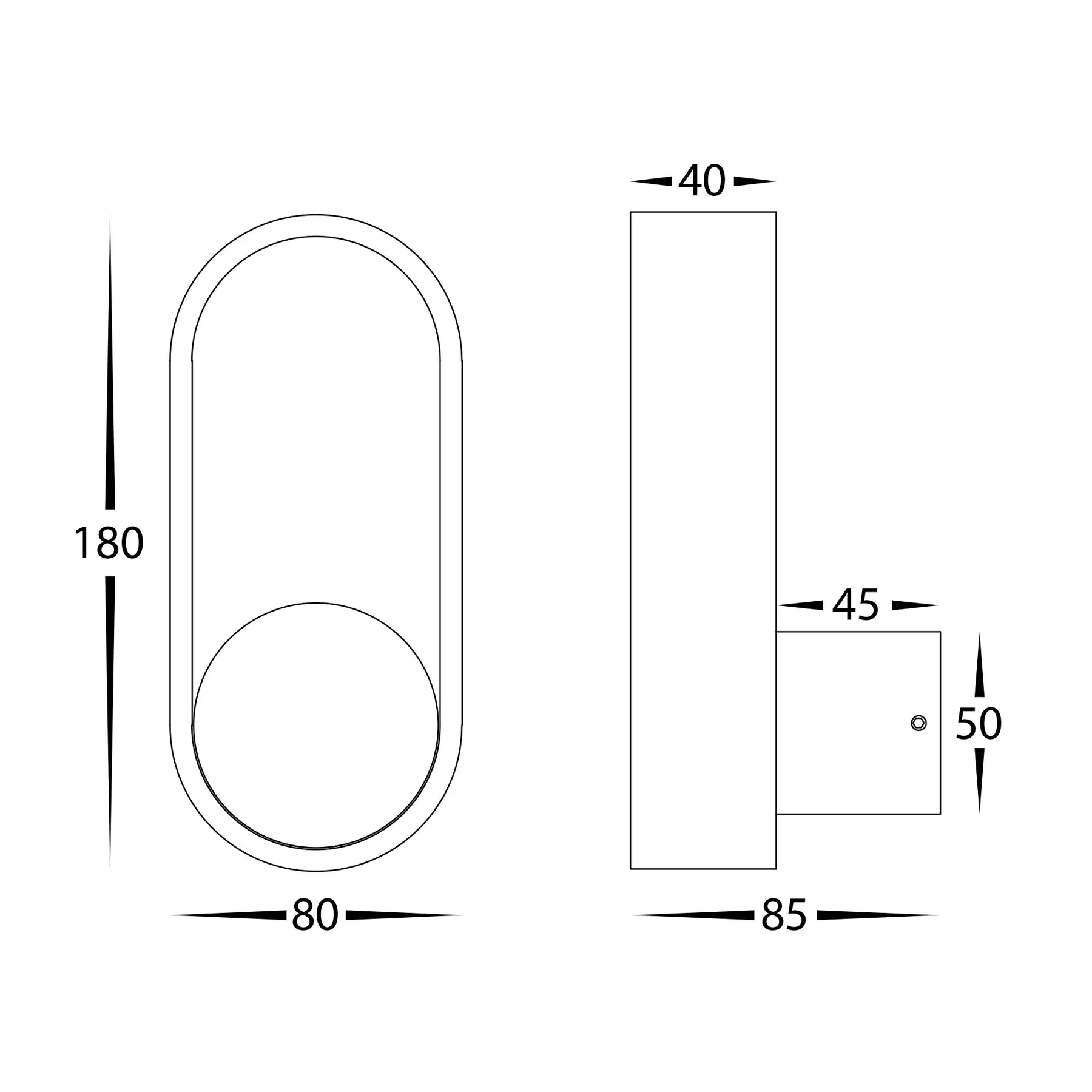 Ovale Indoor LED Wall Light in Black, Black/Brass, White, White/Brass Havit Lighting - HV8080T - Image 27