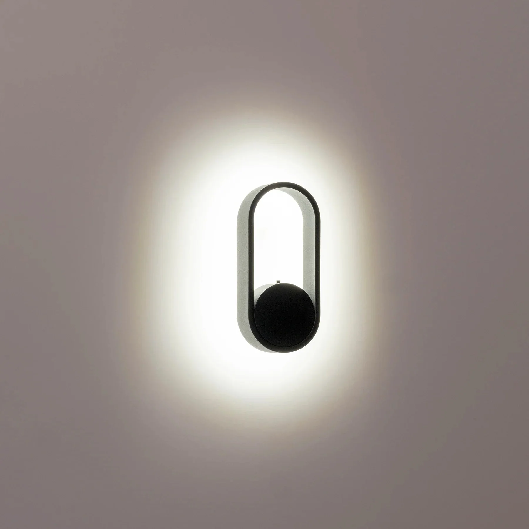 Ovale Indoor LED Wall Light in Black, Black/Brass, White, White/Brass Havit Lighting - HV8080T - Image 7