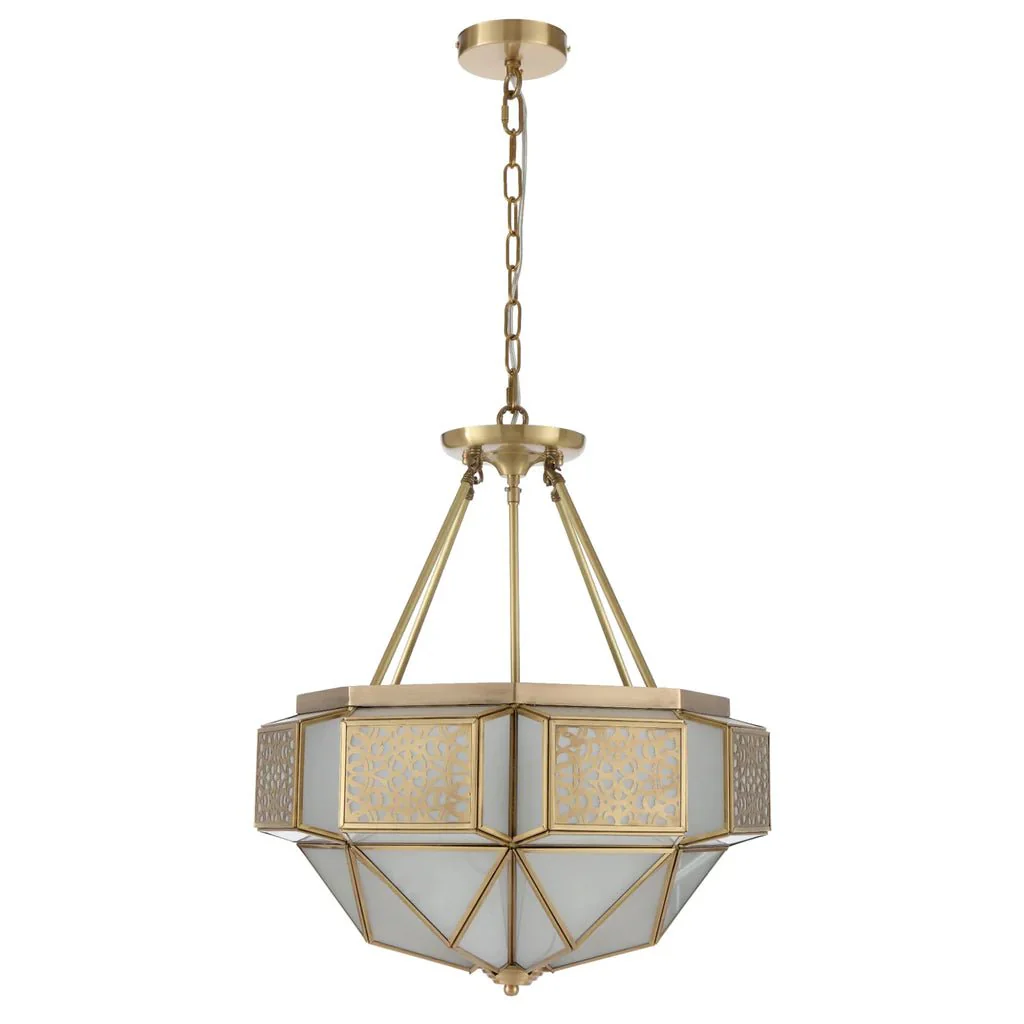 Overton CTC Pendant Light 6Lt in Brass - Image 2