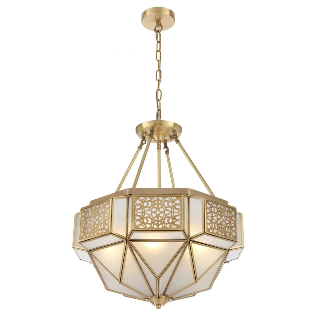 Overton CTC Pendant Light 6Lt in Brass - Image 3