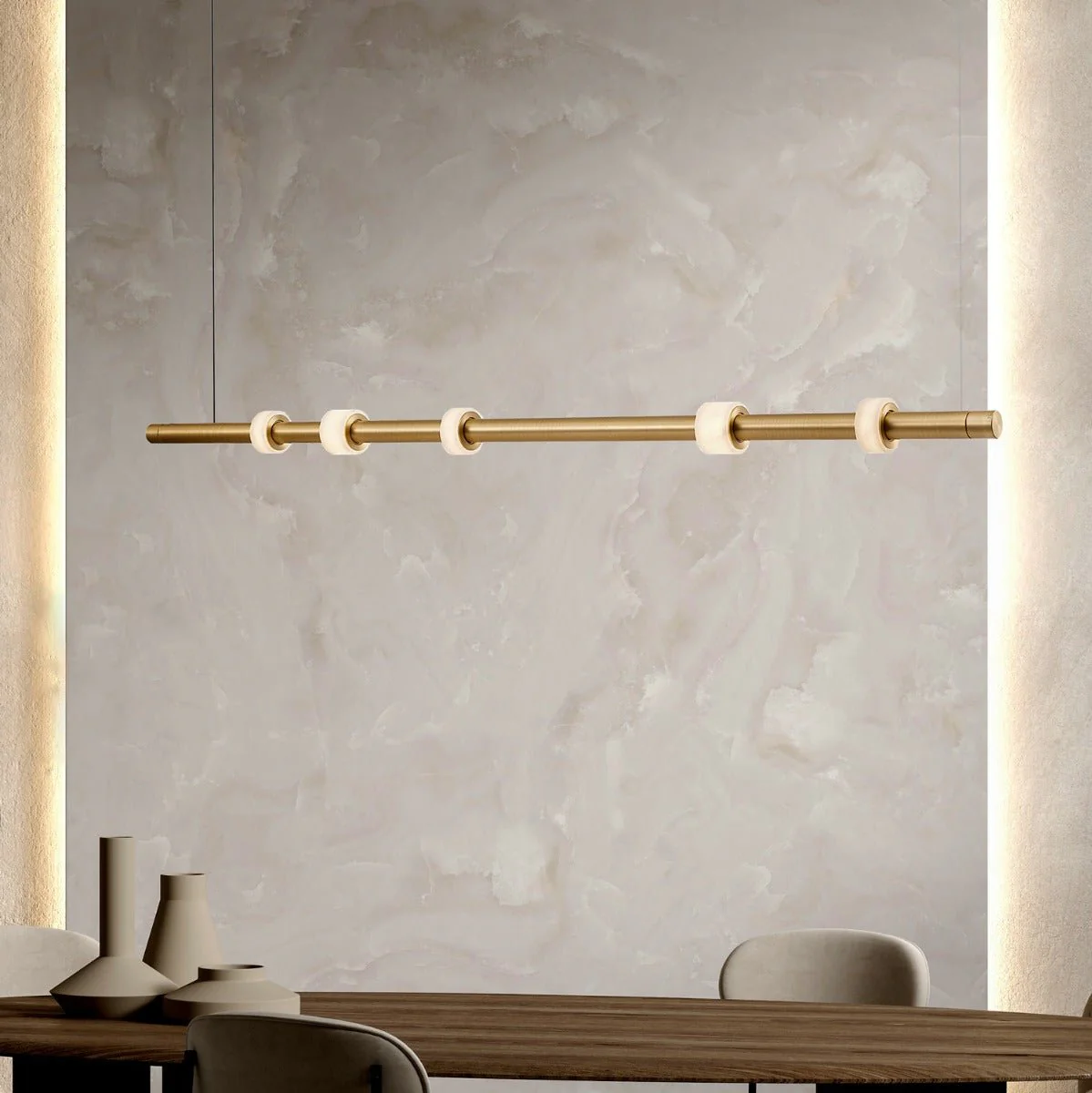 Zenith Marble Pendant Light Pendant Black and Gold | Lighting Creations - Image 6