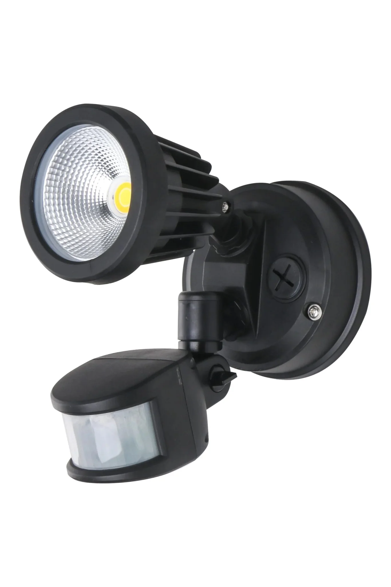 PHL Zip Tri-Colour 15W LED Single Adjustable Spotlight With Sensor IP65 - Black