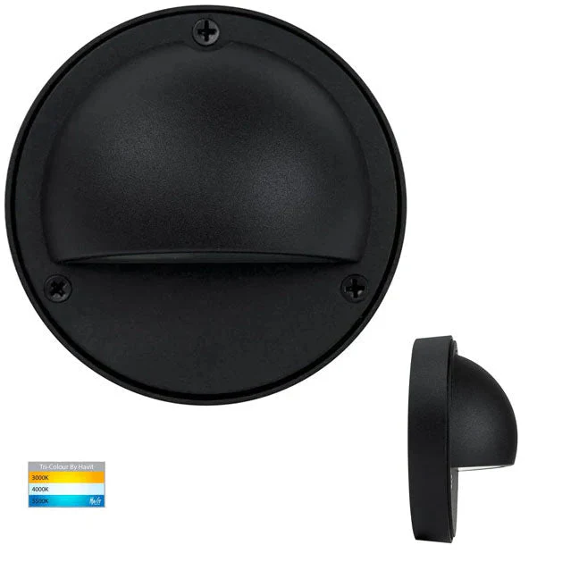 Pinta Step Light with Eyelid Matt Black Havit Lighting - HV2921-HV2924