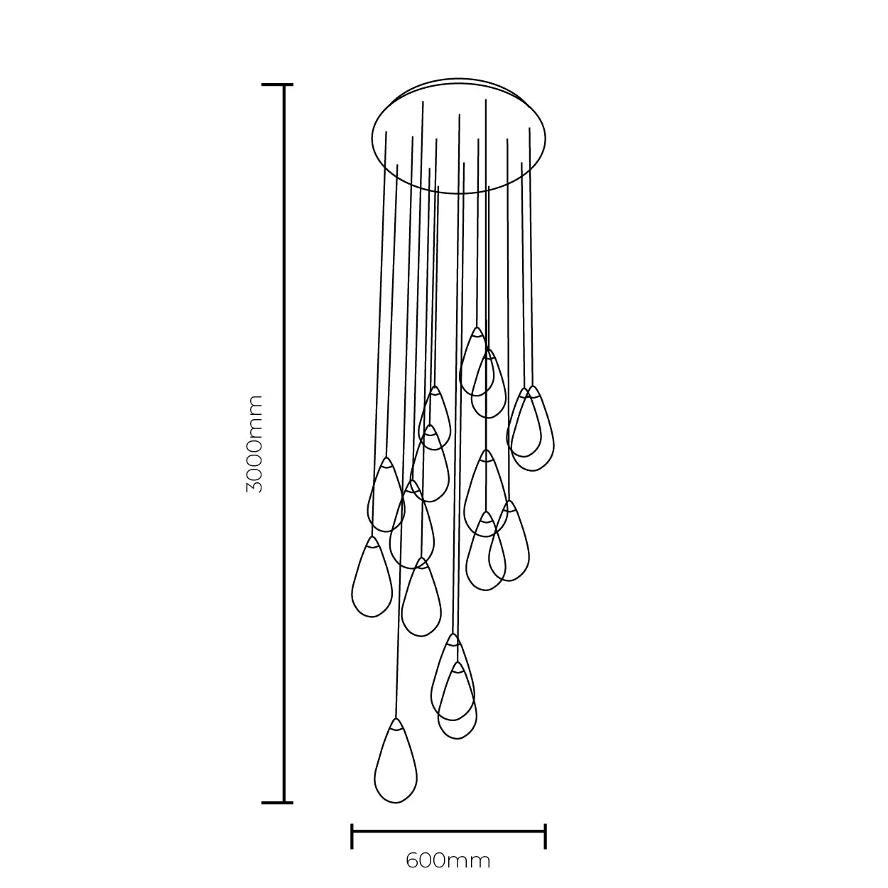 Pluvia Raindrop Pendant | Lighting Creations - Image 2