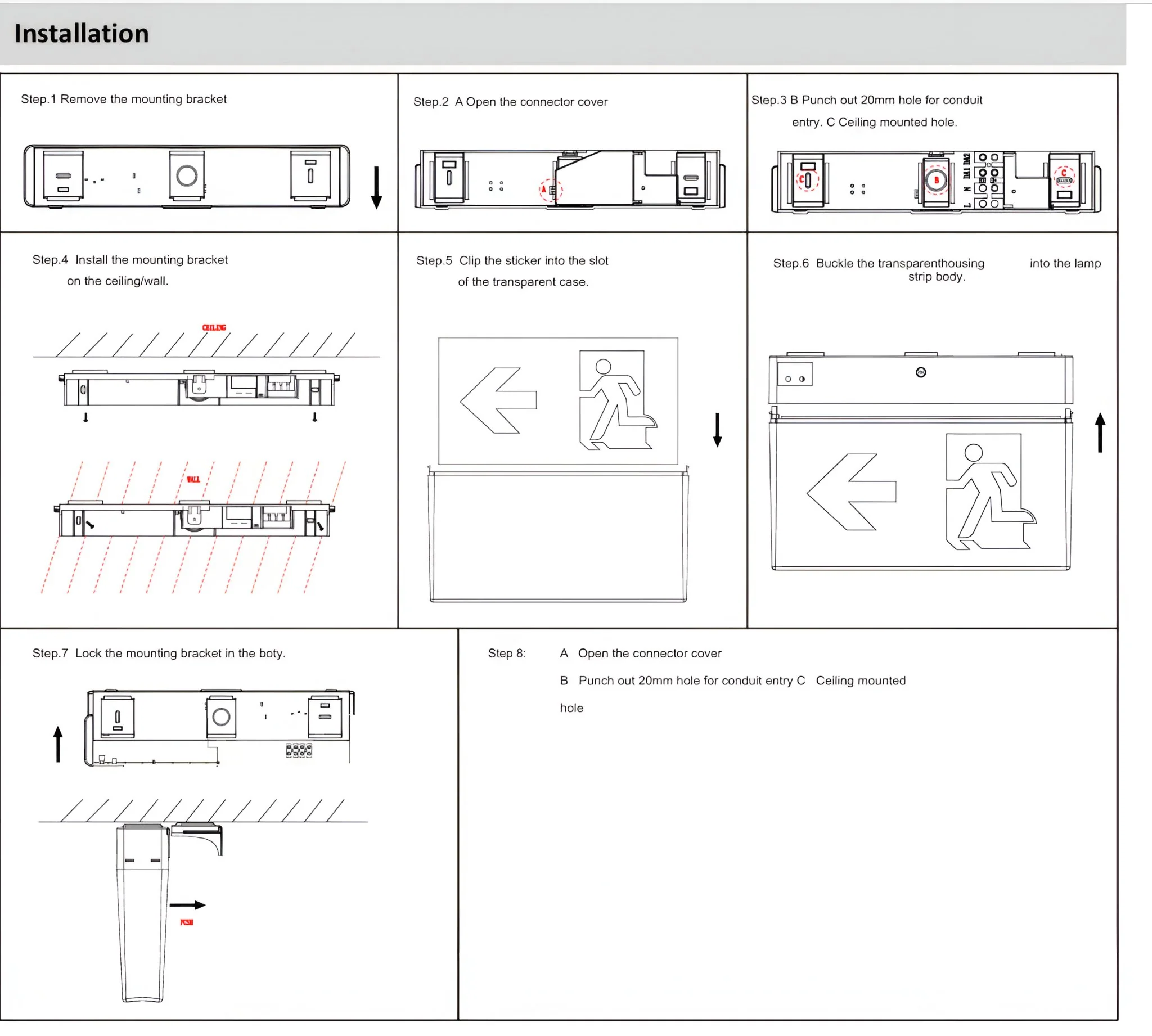 Reech LED Emergency Exit Light for Enhanced Safety - Image 6