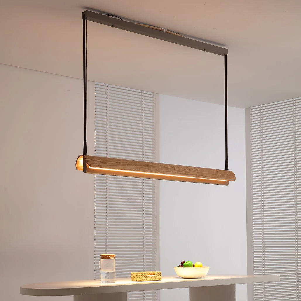 Sailé Linear Wood Pendant | Lighting Creations - Image 2