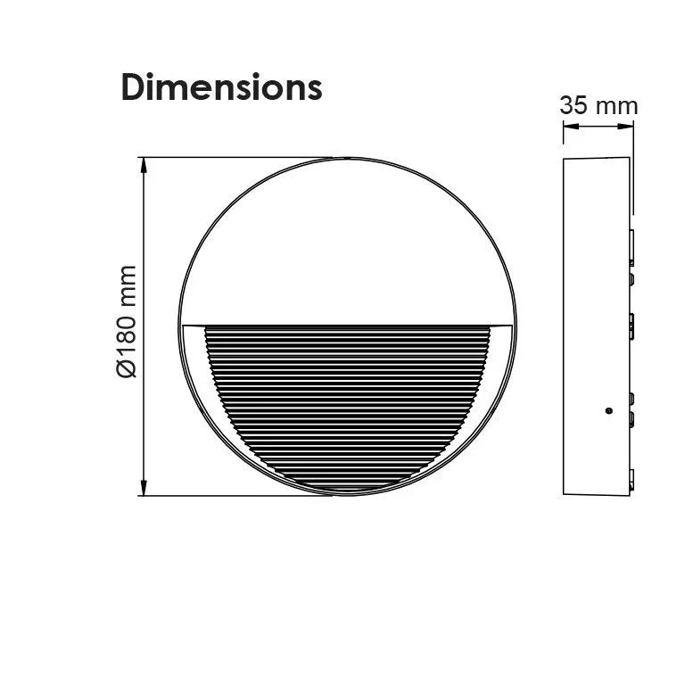 SAL Altona SE7356 5W LED Surface Mount Circular Wall Light - Image 2
