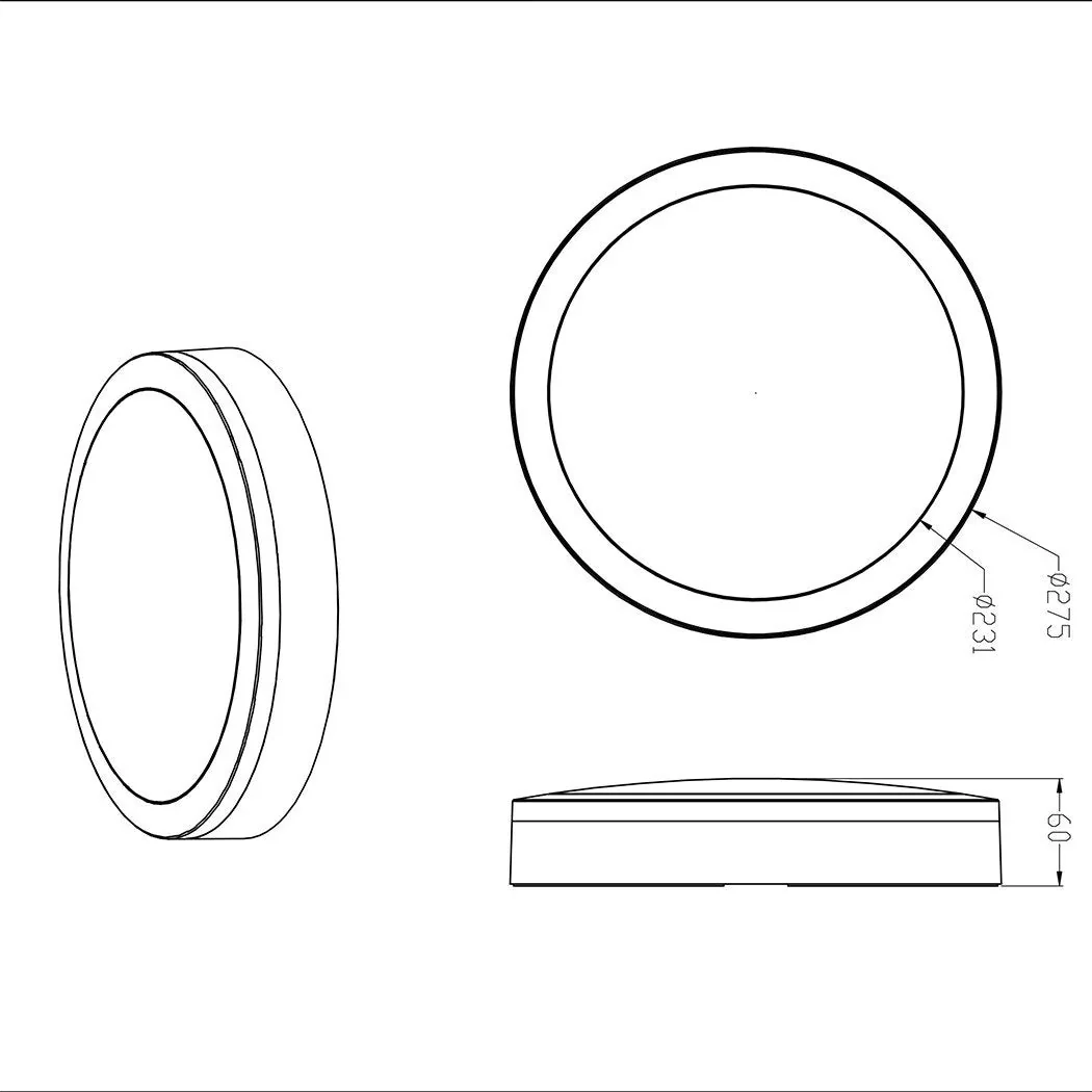 SAL Cooper III SE7192TC/BK 18W Round Profile IP65 LED Wall Light - Image 3