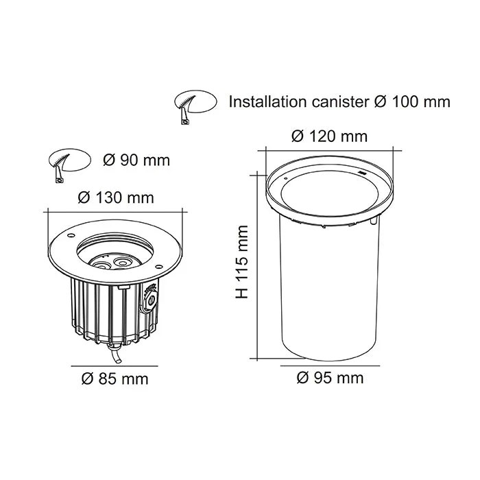 SAL LED LIGHT GROUND S9338 3W - Image 2