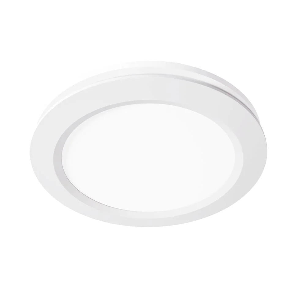 Saturn 295 Round Bathroom Exhaust Fan With Flex & Plug Tricolour LED Light - MXFSLR25W