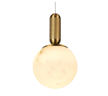 SATURN Spanish Marble Pendant Light in Brass or Black - Image 2