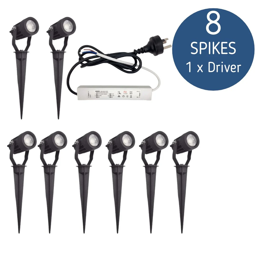 SCENIC Kettle Black Tri-Colour LED Garden Spike - Image 7