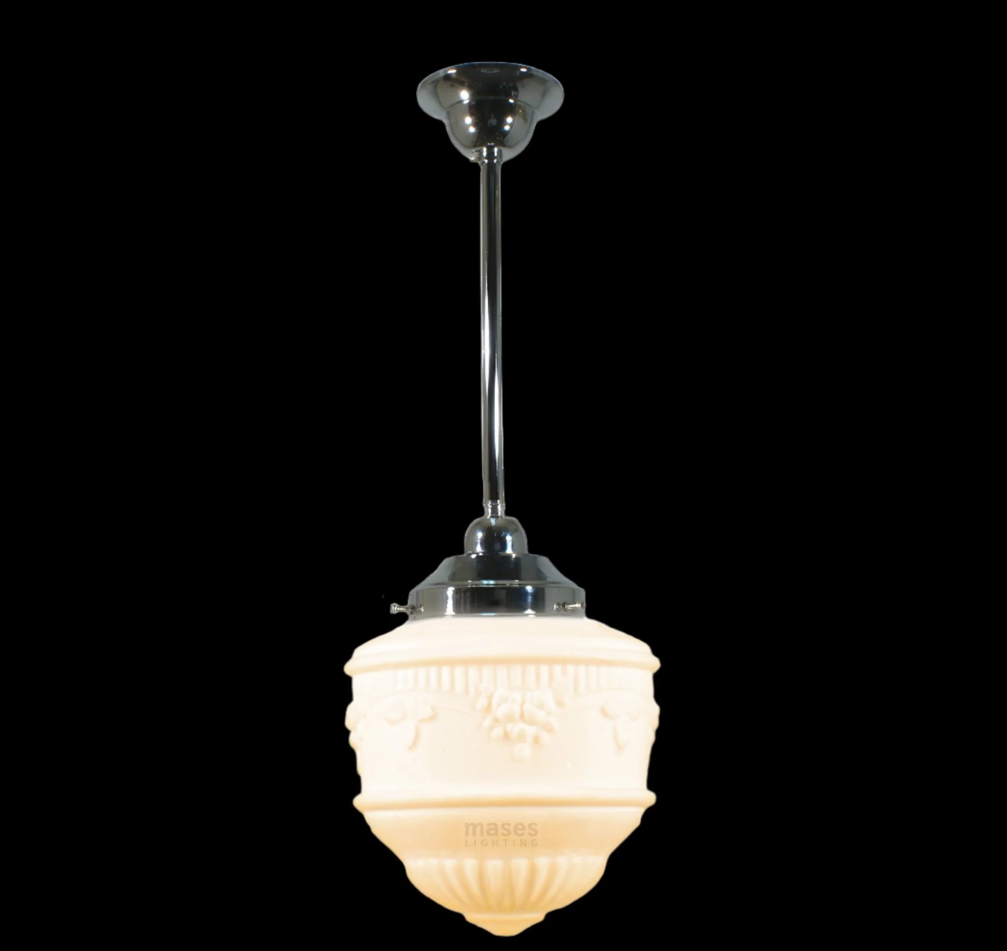 Senator 8" 1 Light ROD Pendant Light - Black/Chrome/Polished Brass - Image 4