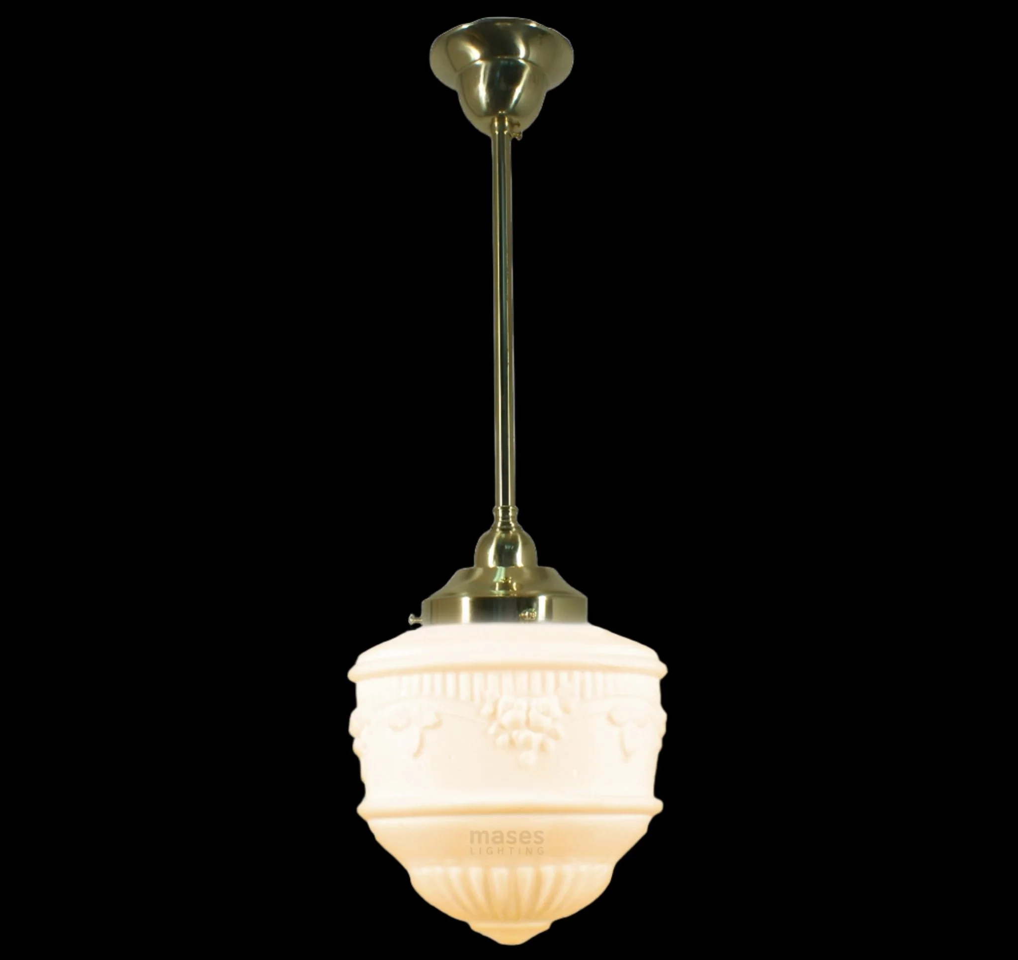 Senator 8" 1 Light ROD Pendant Light - Black/Chrome/Polished Brass - Image 6