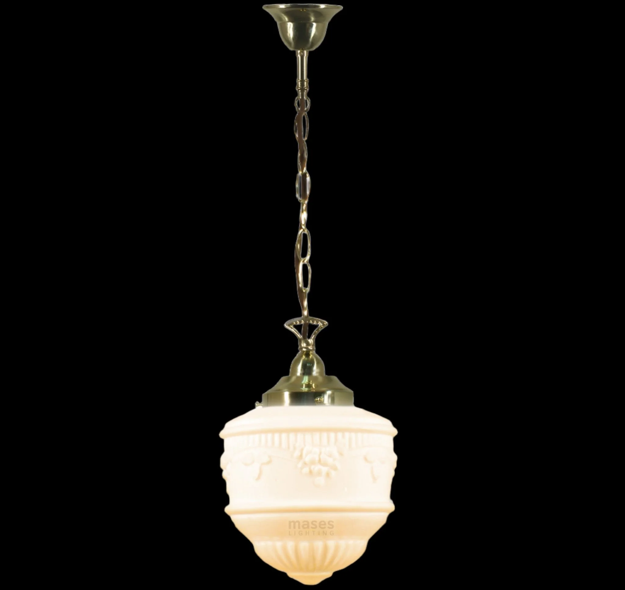Senator 8" Single CHAIN Pendant Light - Black/Chrome/Polished Brass - Image 6