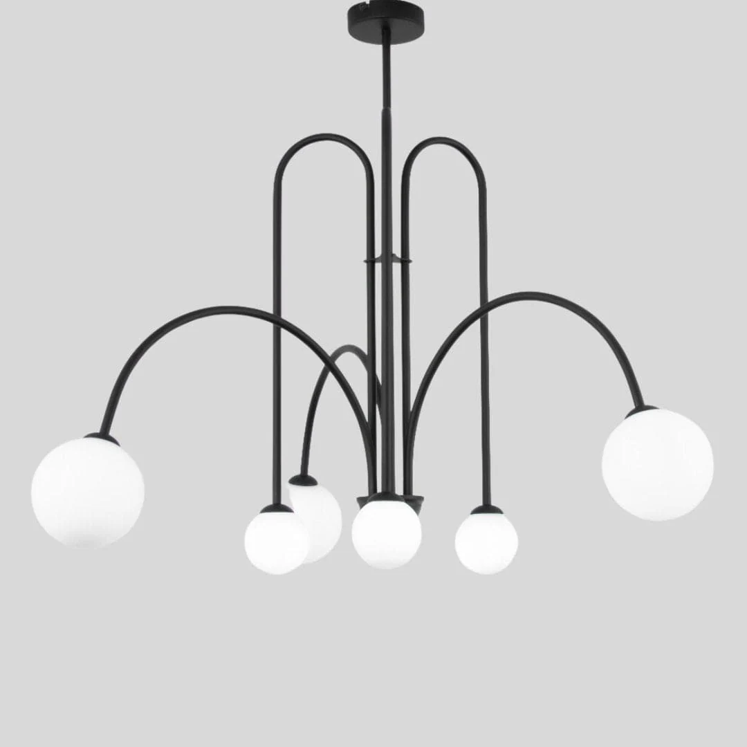 SESTINA Arched 6 Light Black Pendant | Lighting Creations - Image 5