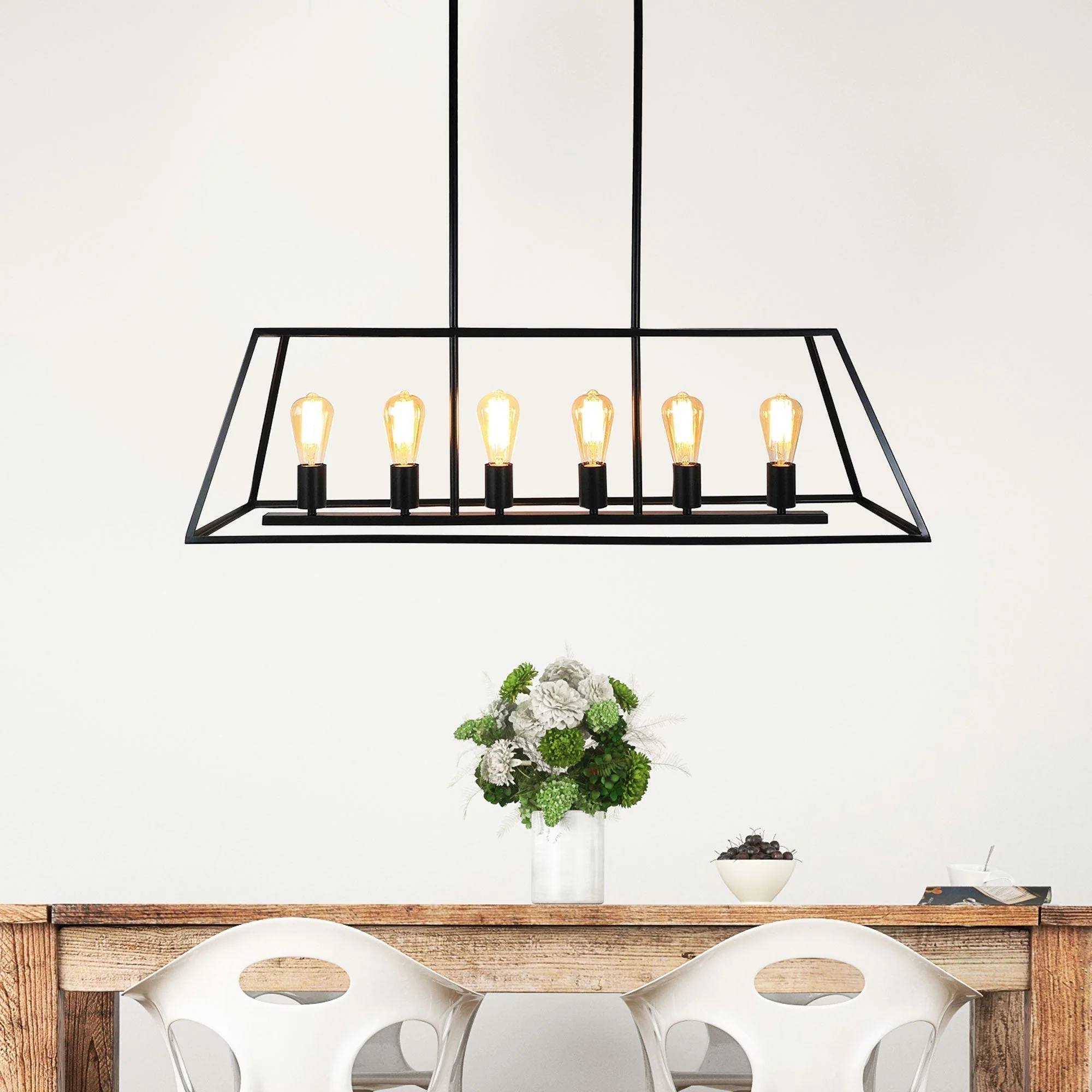 Southport 6 Light Pendant Black - SL66906BK - Image 3