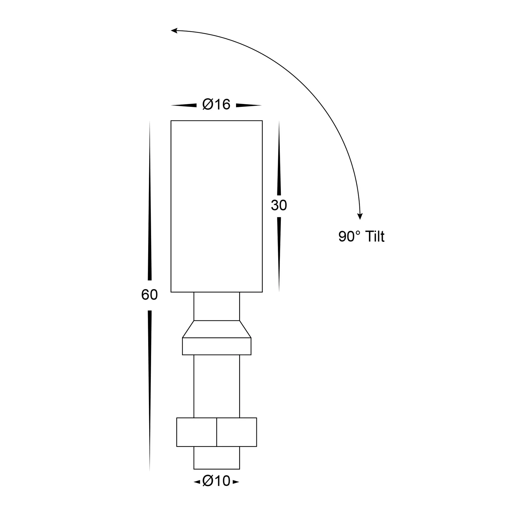 Spar LED Spike/Surface Mounted Spot Light CCT 0.5w Aluminium Black, White Havit Light HV1433T - Image 4