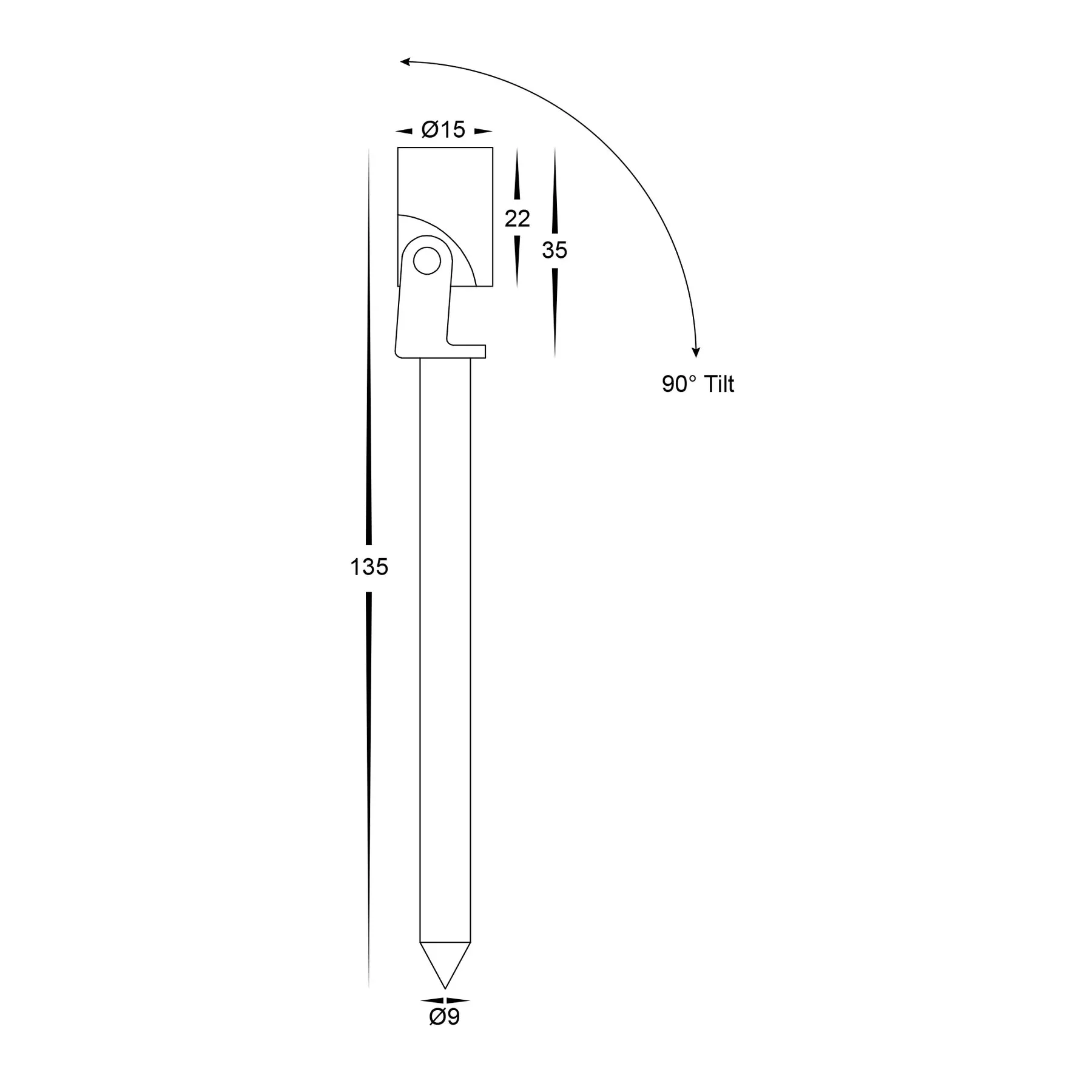 Spar LED Spike/Surface Mounted Spot Light CCT 0.5w Aluminium Black, White Havit Light HV1434T - Image 3
