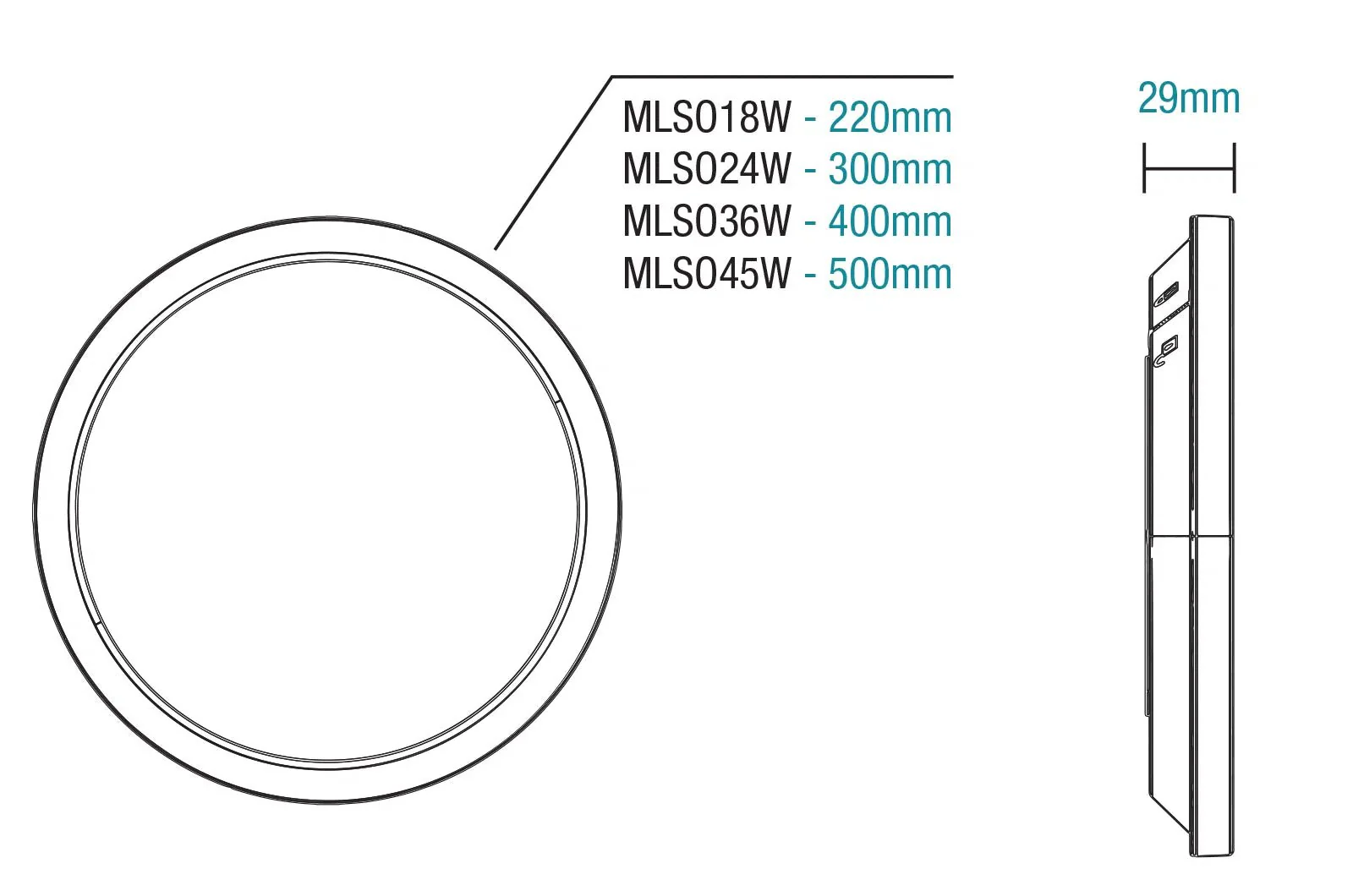 Spectra 18W | 24W | 36W | 45W LED Ceiling Light Tricolour | Martec - Image 4