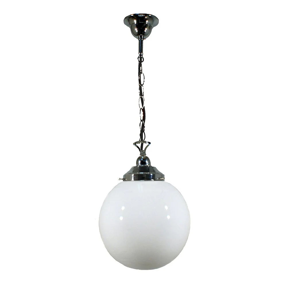 Sphere 10" 1 Light CHAIN Pendant Light - Black/Chrome/Polished Brass - Image 2