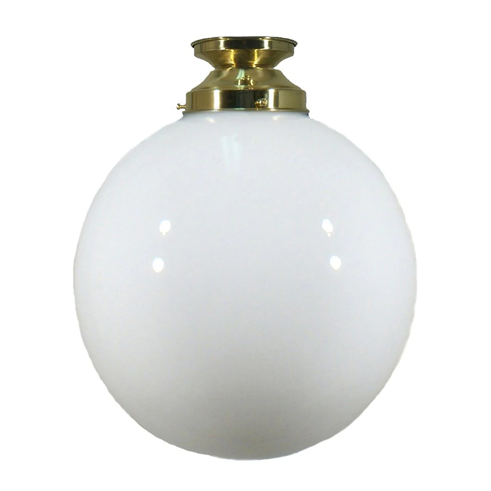 Sphere 6" or 8" or 10" or 12" 1 Light Batten Fix Pendant Light - Black/Chrome/Polished Brass - Image 12