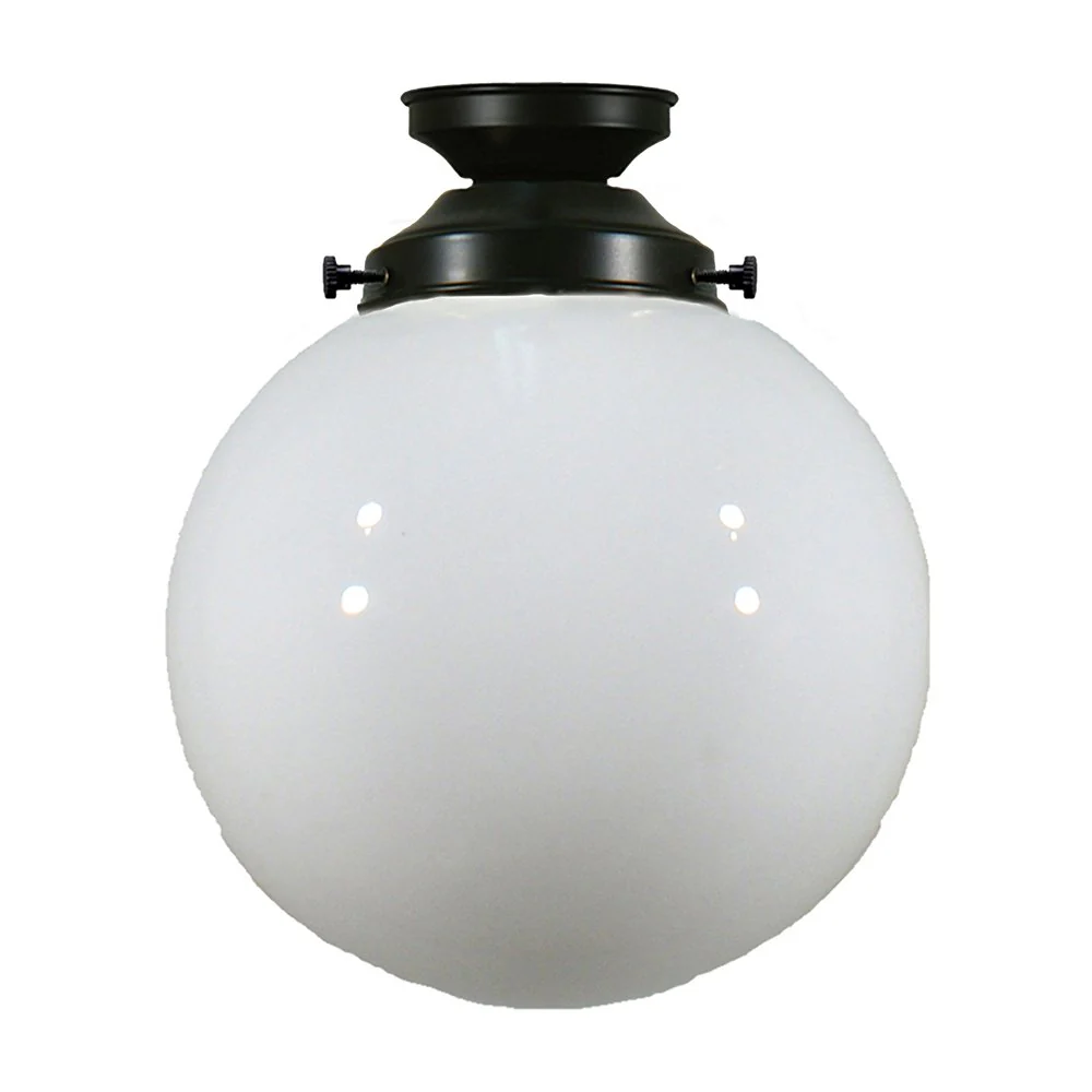 Sphere 6" or 8" or 10" or 12" 1 Light Batten Fix Pendant Light - Black/Chrome/Polished Brass - Image 4