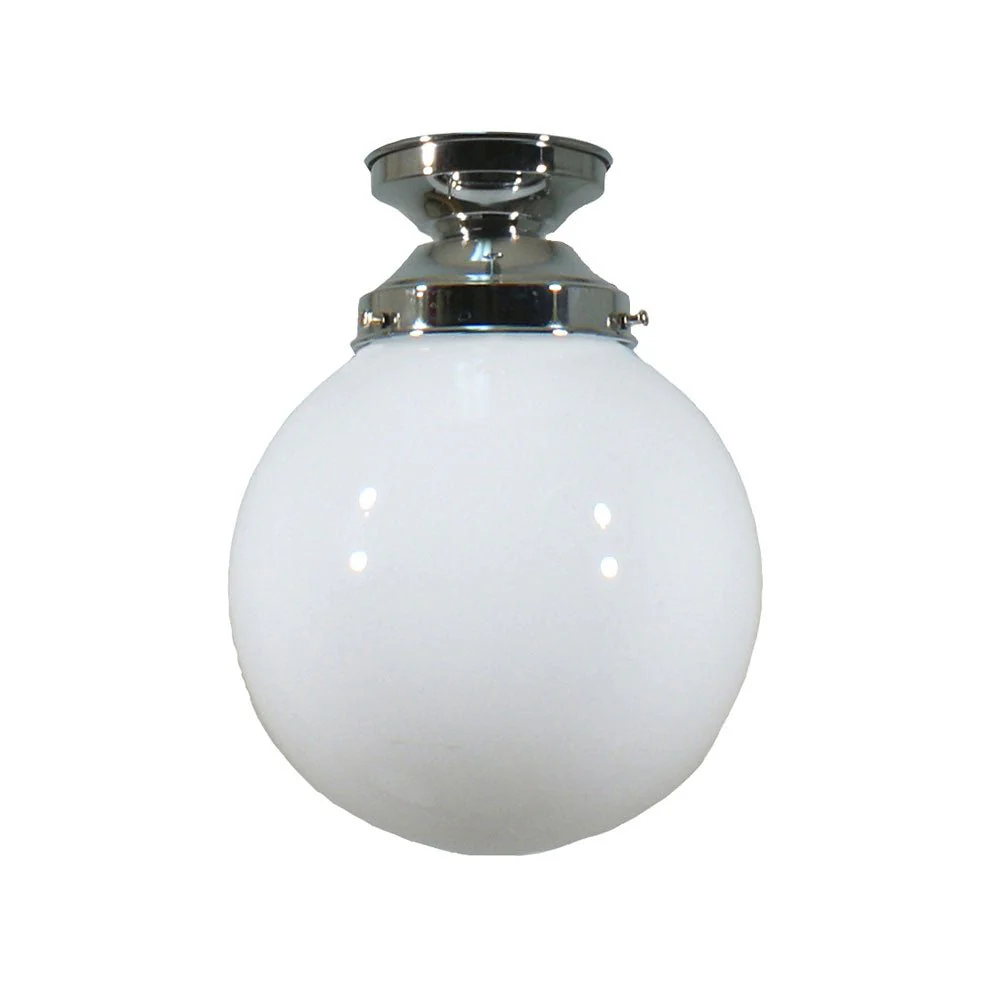 Sphere 6" or 8" or 10" or 12" 1 Light Batten Fix Pendant Light - Black/Chrome/Polished Brass - Image 5