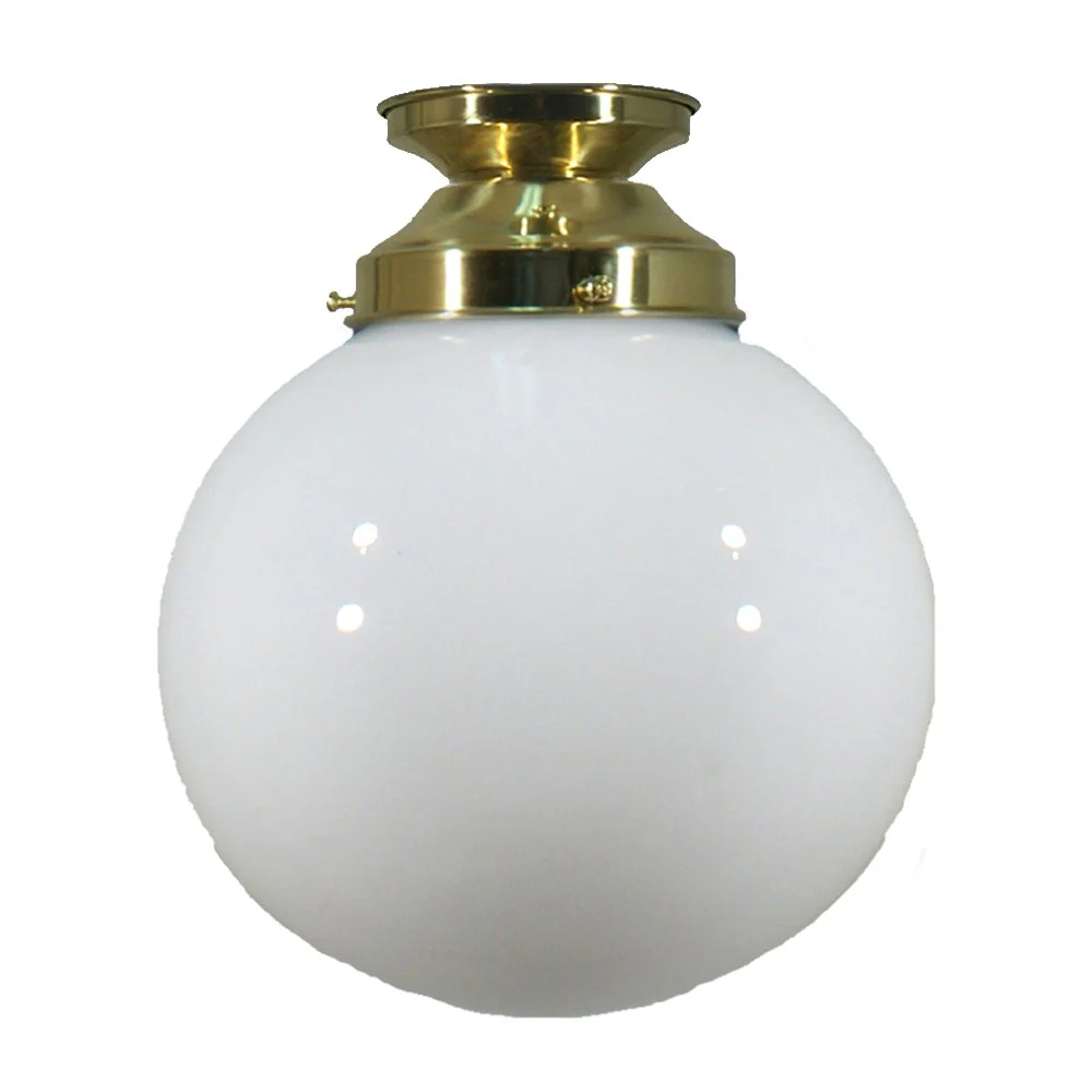 Sphere 6" or 8" or 10" or 12" 1 Light Batten Fix Pendant Light - Black/Chrome/Polished Brass - Image 6