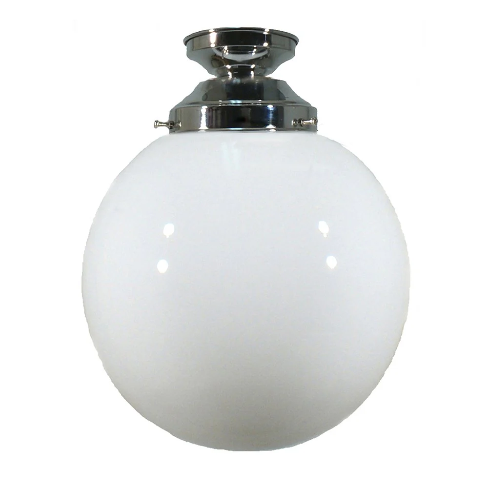 Sphere 6" or 8" or 10" or 12" 1 Light Batten Fix Pendant Light - Black/Chrome/Polished Brass - Image 8