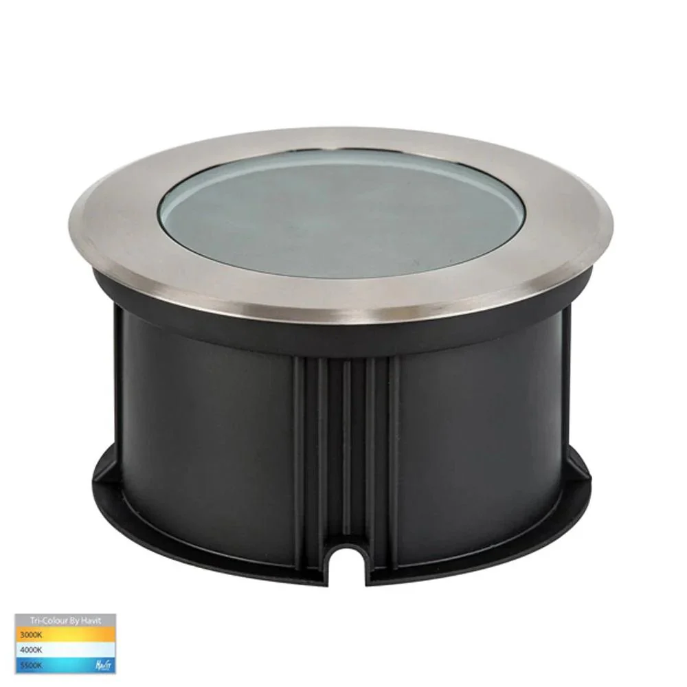 Split LED inground Light 12w RGBW in 316 Stainless Steel Havit Lighting - HV1843RGBW - Image 2