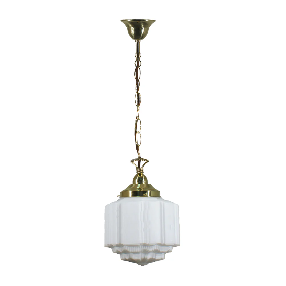 St Kilda 8" 1 Light CHAIN Pendant Light - Black/Chrome/Polished Brass - Image 3