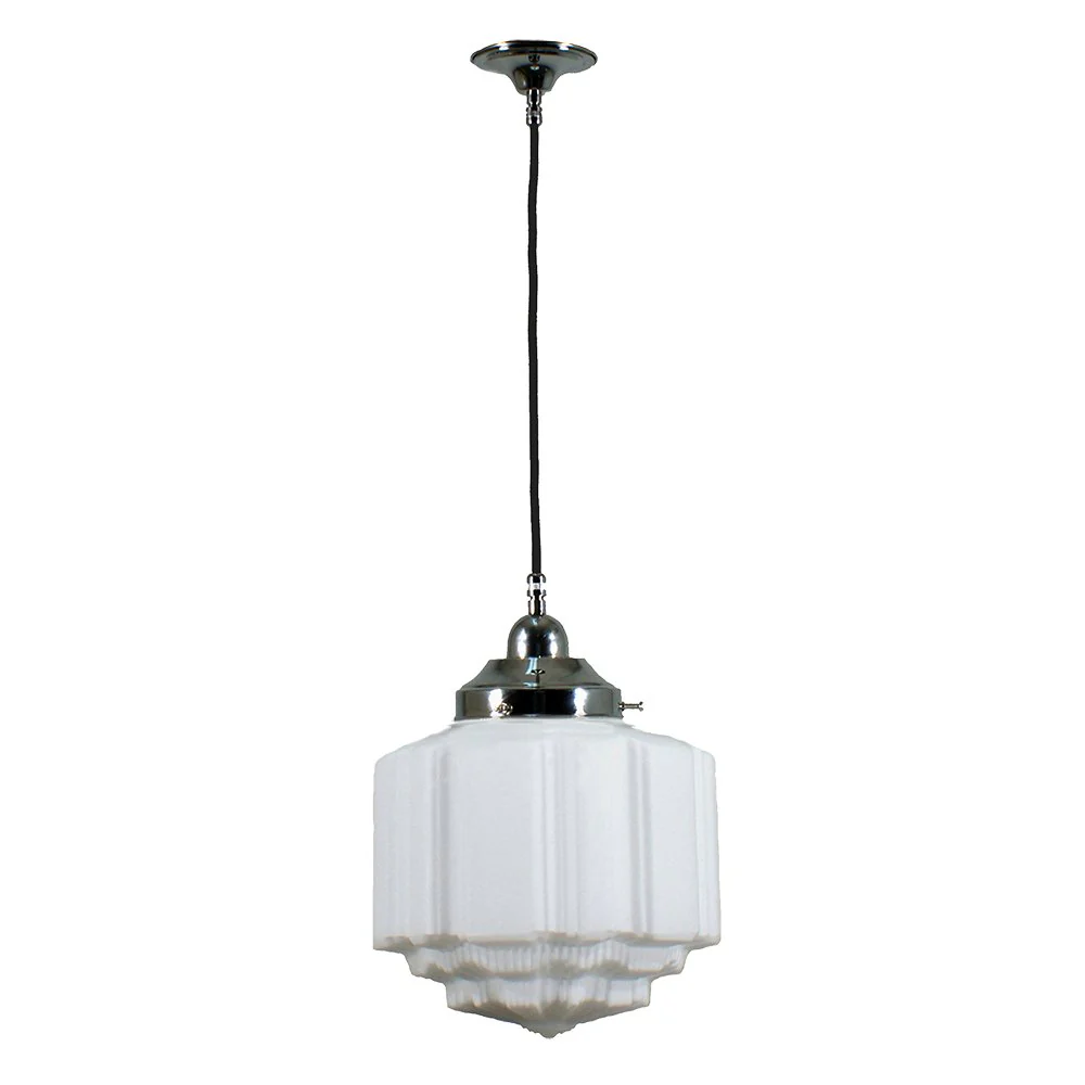 St Kilda 8" 1 Light CORD Pendant Light - Black/Chrome/Polished Brass - Image 2