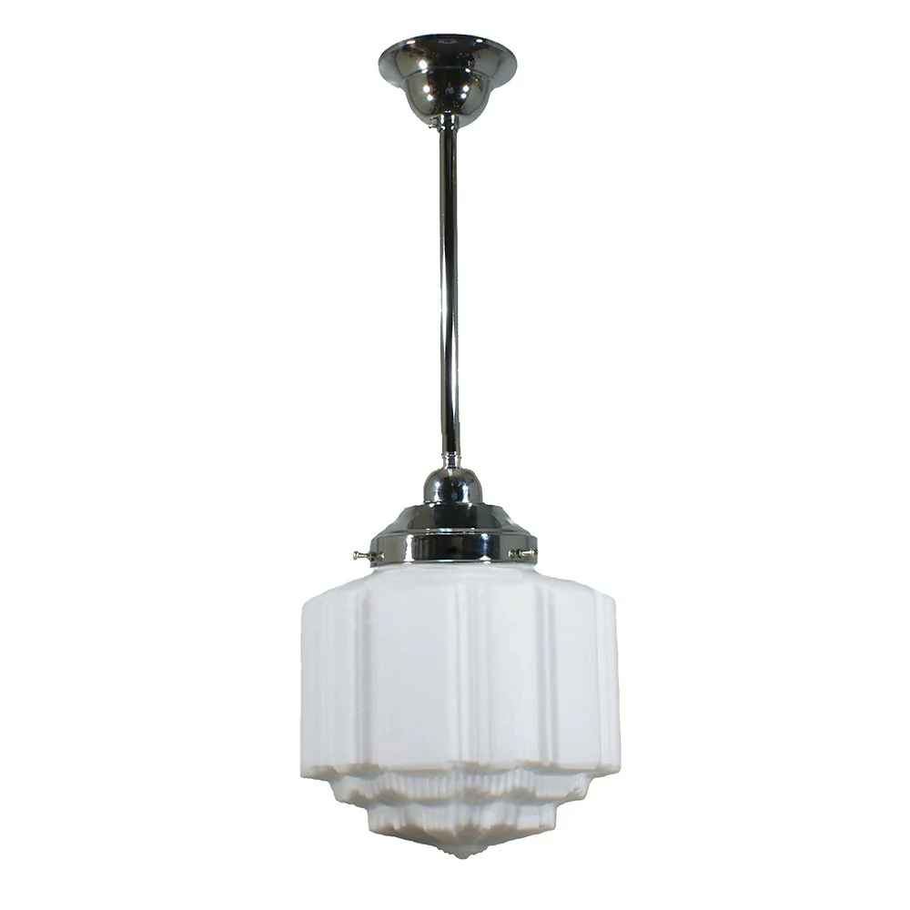 St Kilda 8" 1 Light ROD Pendant Light - Black/Chrome/Polished Brass/Chrome Retro - Image 2