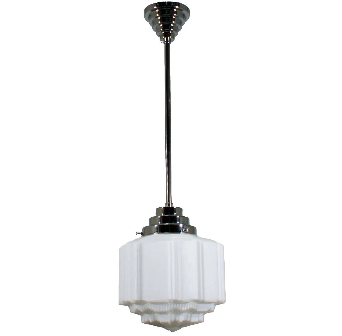 St Kilda 8" 1 Light ROD Pendant Light - Black/Chrome/Polished Brass/Chrome Retro - Image 4