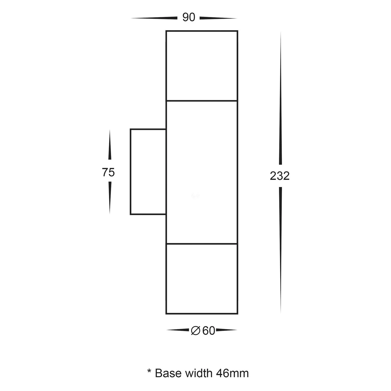 Stainless Steel Up Down Wall Light Piaz Havit Lighting - HV1071T - Image 2