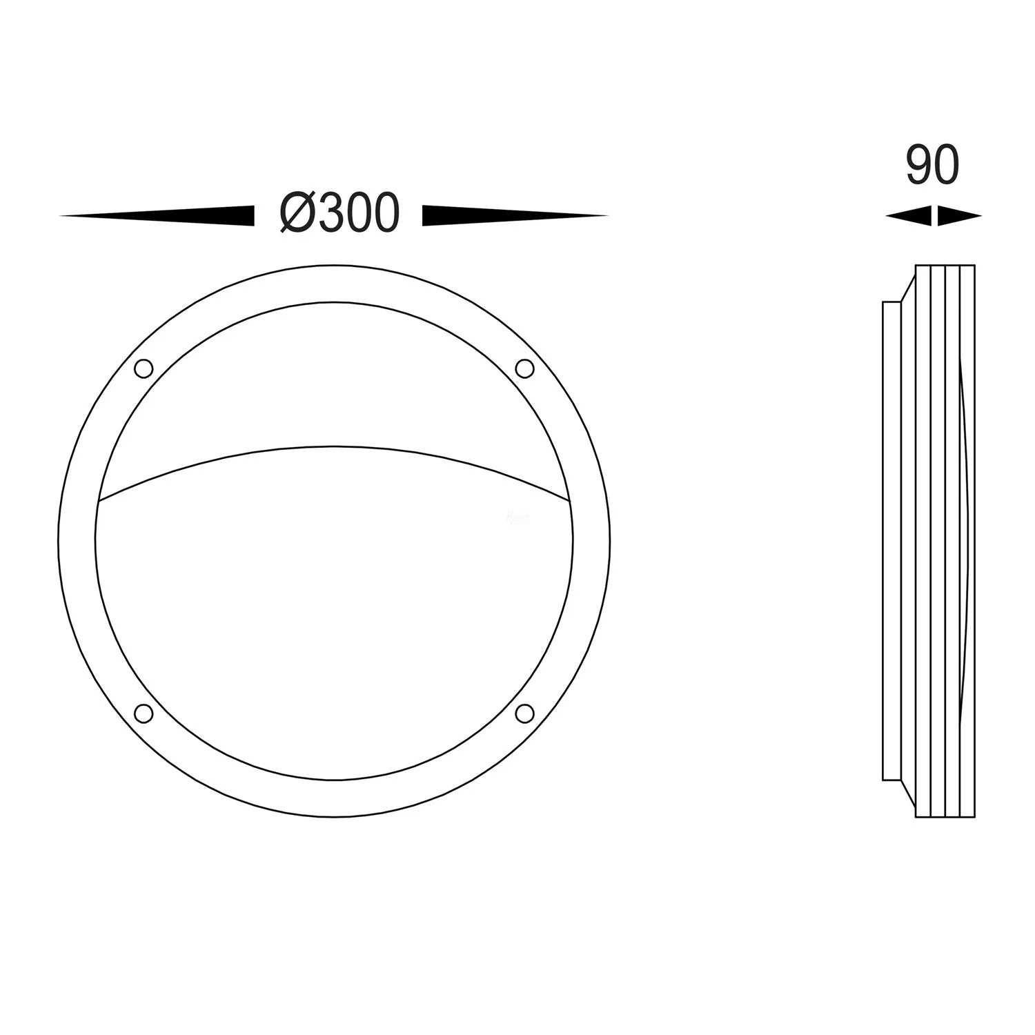 Stor LED Bunker Light With Eyelid Tri-Colour in Black Havit Lighting - HV3671T-BLK - Image 4