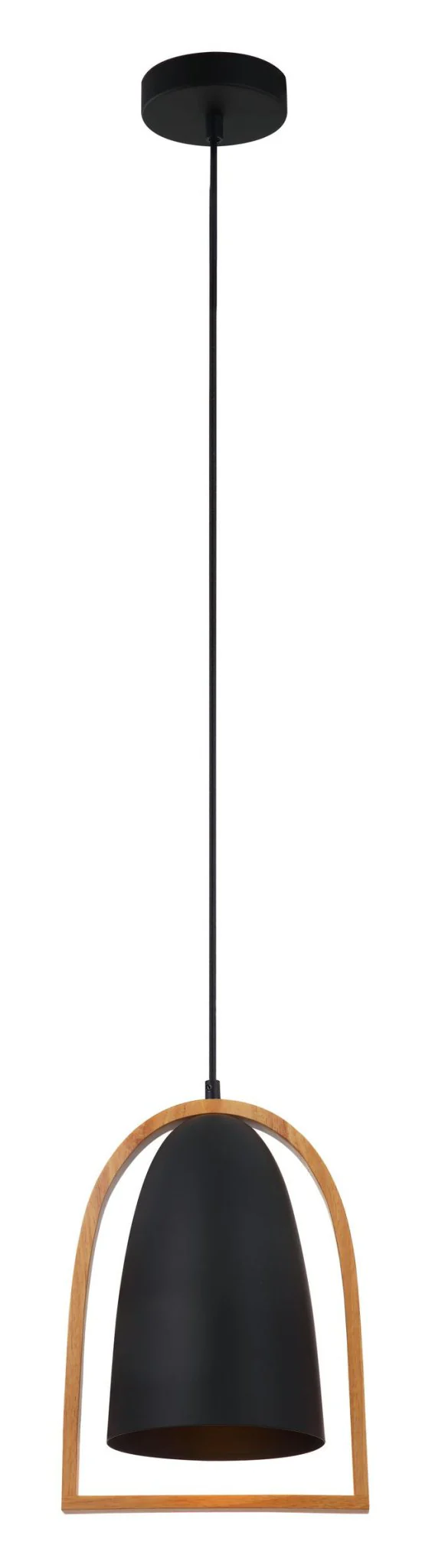 Swing Pendant Light in Oblong, Dome or Ellipse Wood Frame (White or Black) - Image 5