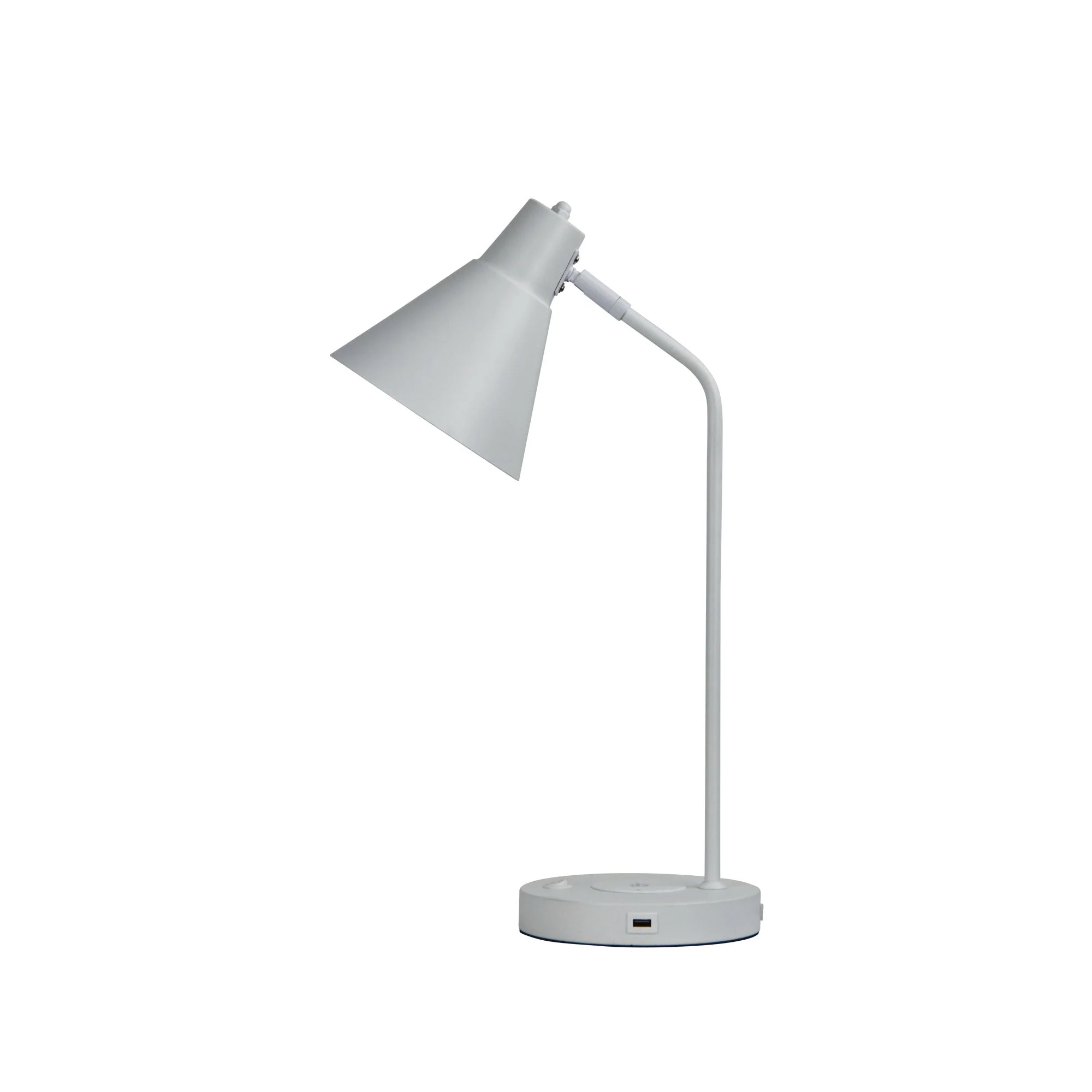 Targa Desk Lamp White With USB+ - Image 4