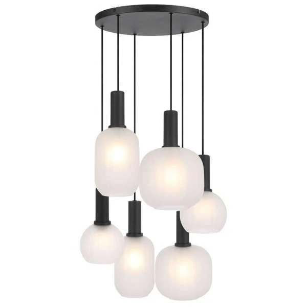 Telbix Aosta 6 Light Pendant Black - AOSTA PE06-BKFR