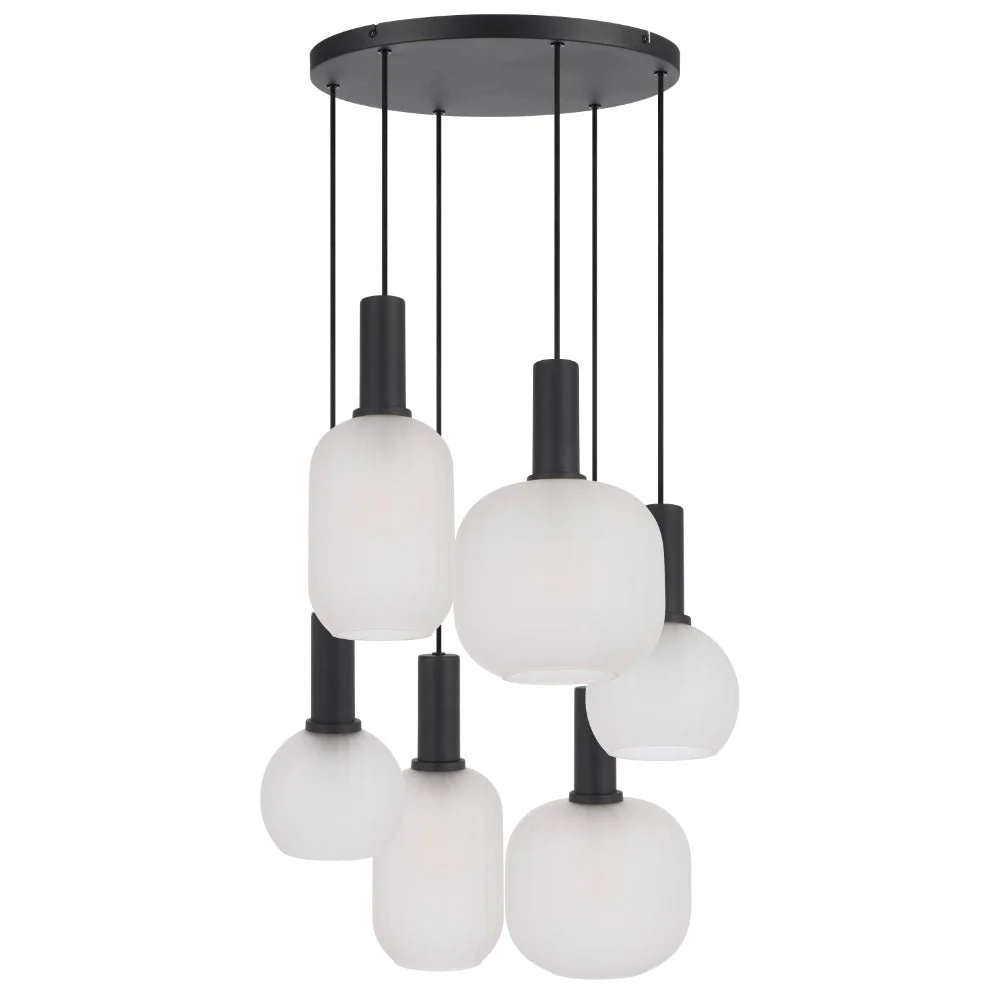 Telbix Aosta 6 Light Pendant Black - AOSTA PE06-BKFR - Image 2