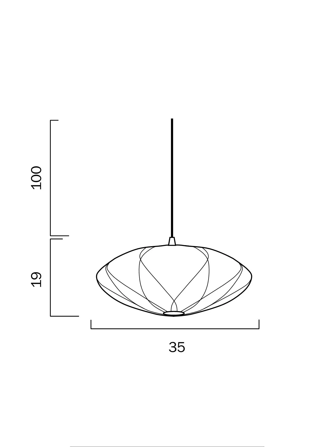 Telbix Aragon 75, 52, 35cm Light Pendant - White - Image 7