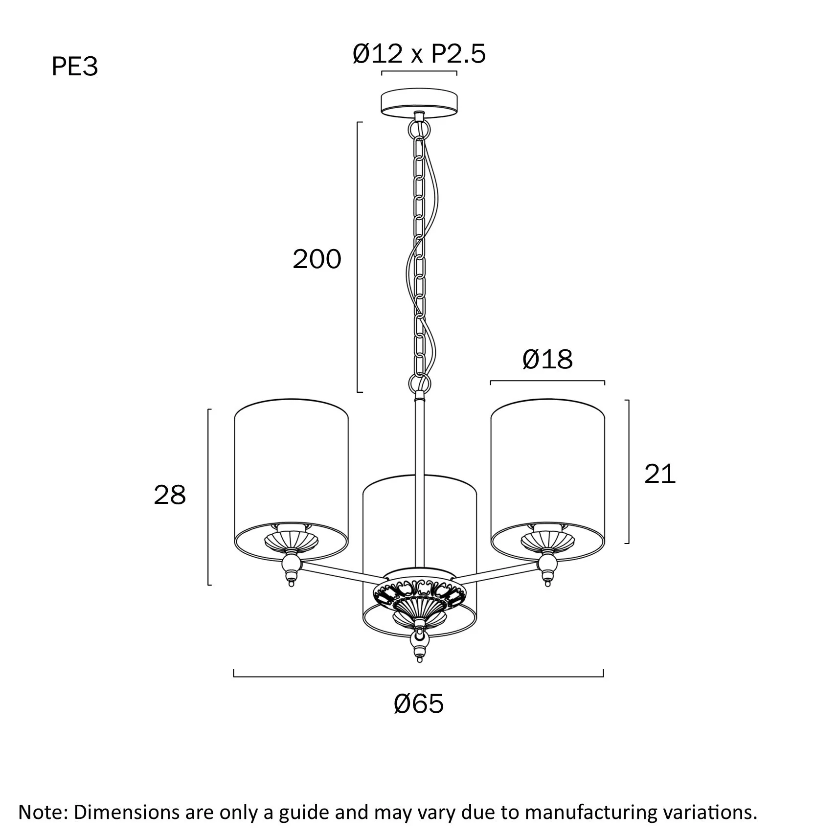 Telbix Argos 3 5 and 8 Light Pendant in Ivory or Black - Image 13