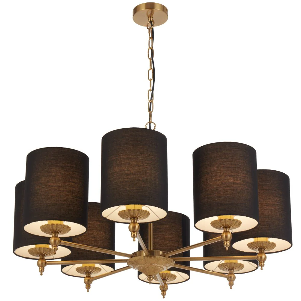 Telbix Argos 3 5 and 8 Light Pendant in Ivory or Black - Image 22