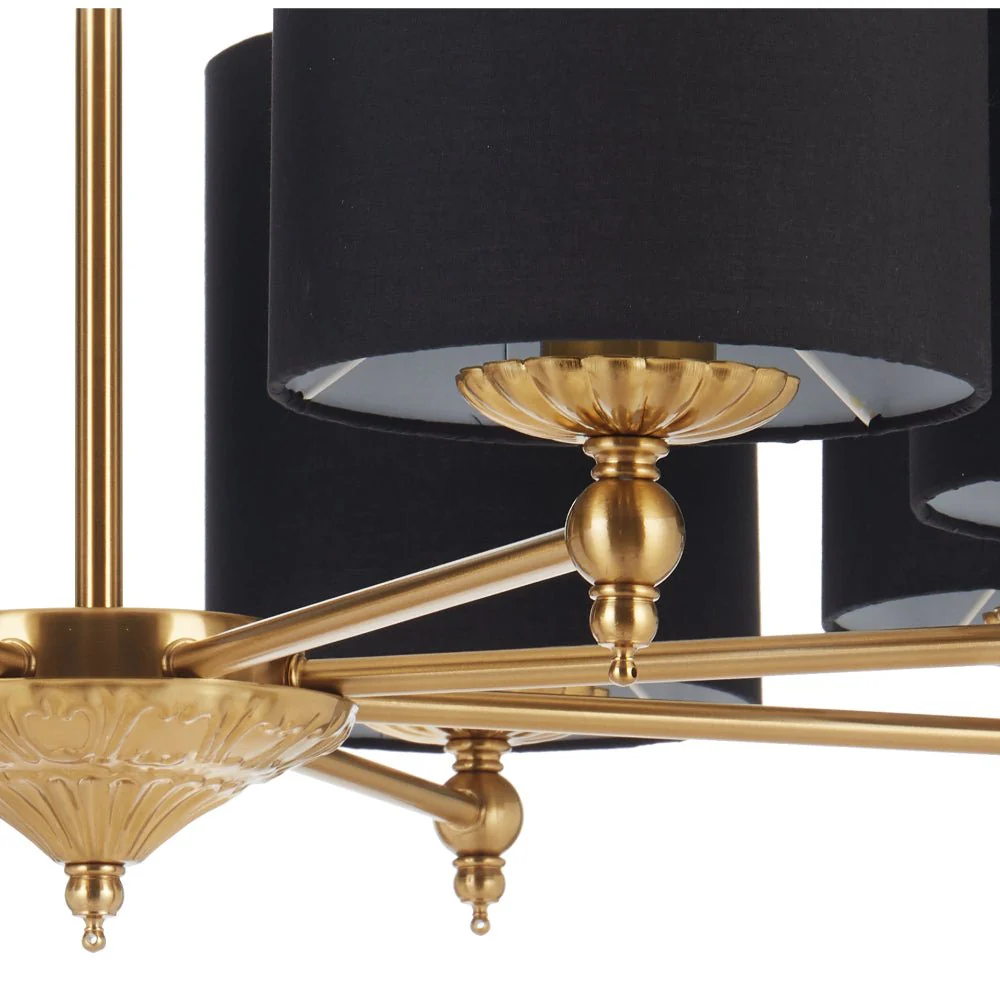 Telbix Argos 3 5 and 8 Light Pendant in Ivory or Black - Image 23