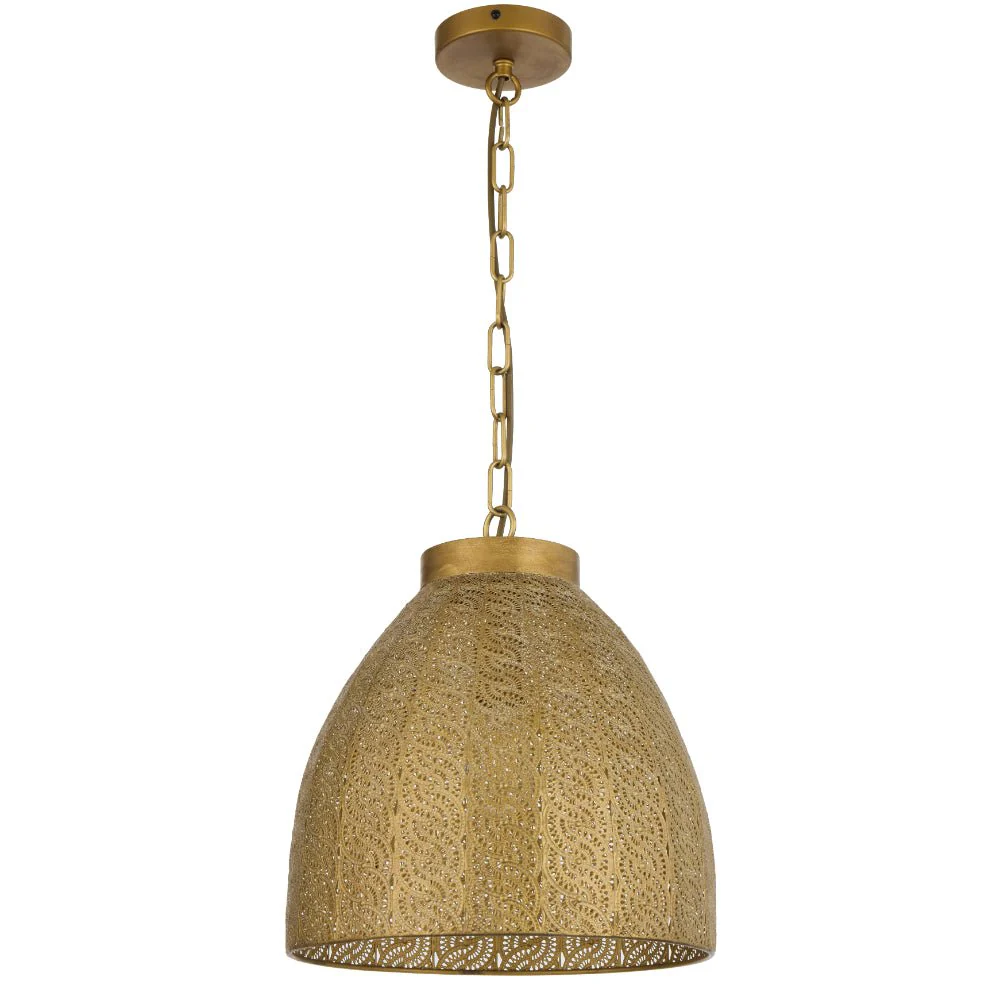 Telbix Aydin 35cm 1 Light Pendant Antique Gold AYDIN PE35-AB - Image 2