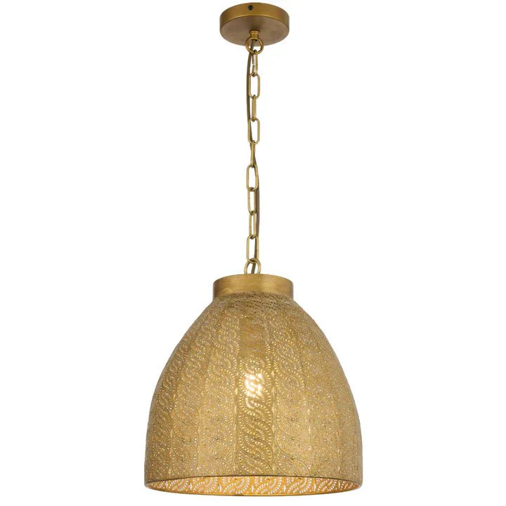Telbix Aydin 35cm 1 Light Pendant Antique Gold AYDIN PE35-AB - Image 3