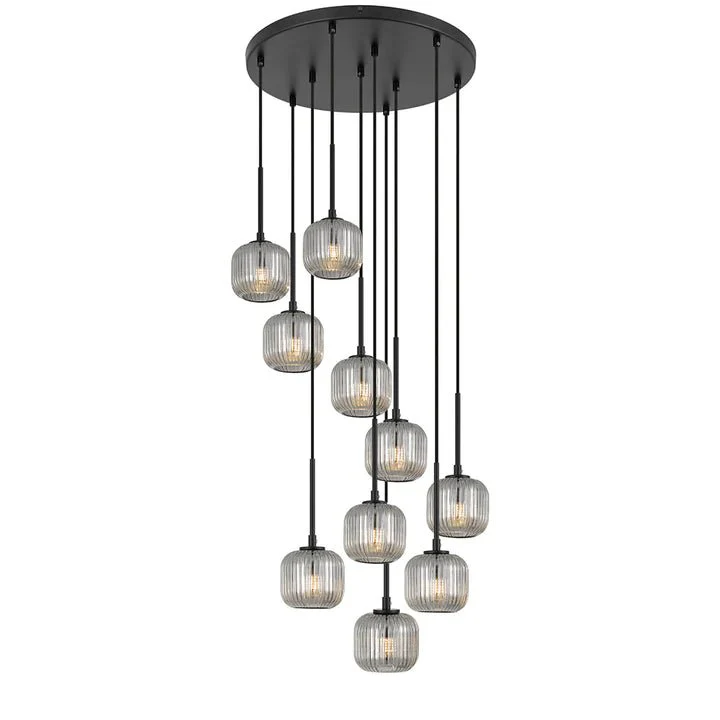 Telbix Bobo 10 Pendant Antique Gold/Black Smoke - Image 3