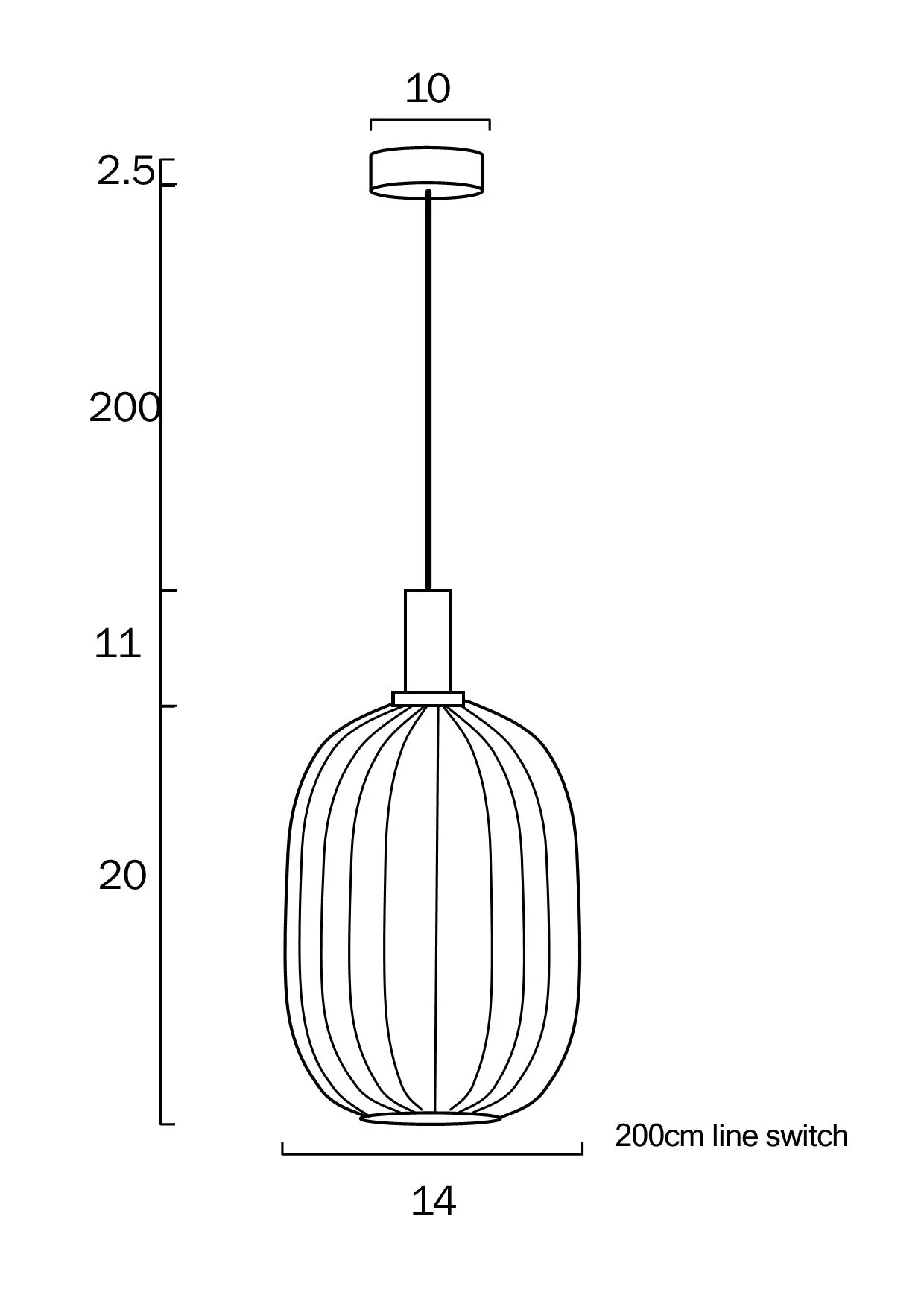 Telbix Bonura 20cm, 14cm Pendant - Image 10